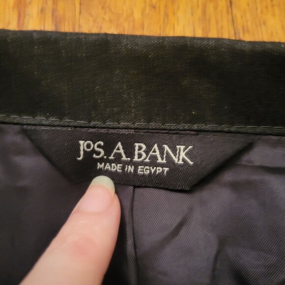 Jos A Bank Wool Blazer Jacket 50L Egypt Business Twee Academia Preppy Charcoal G - Picture 2 of 9